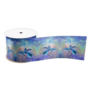 Dolphin Couple - Beautiful Satin Ribbon