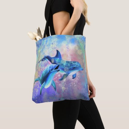 Dolphin Couple _ Beautiful Tote Bag