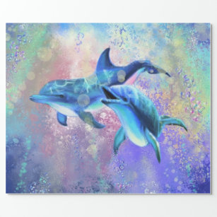 Dolphin Couple Gift Wrapping Paper