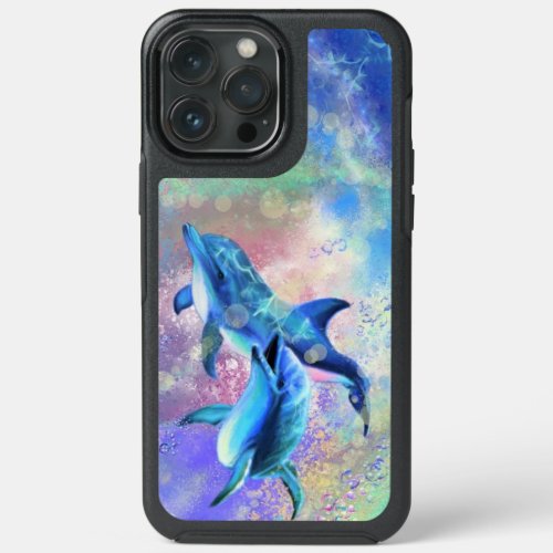 Dolphin Couple _ Happy _ Beautiful iPhone 13 Pro Max Case