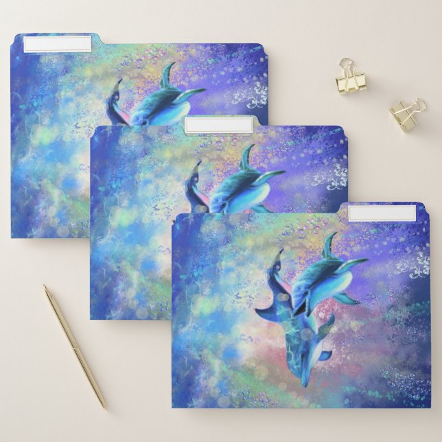 Dolphin Couple - Happy File Folder (Set)