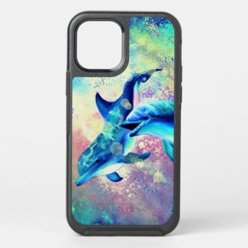 Dolphin Couple _ Happy Love _ Beautiful OtterBox Symmetry iPhone 12 Case