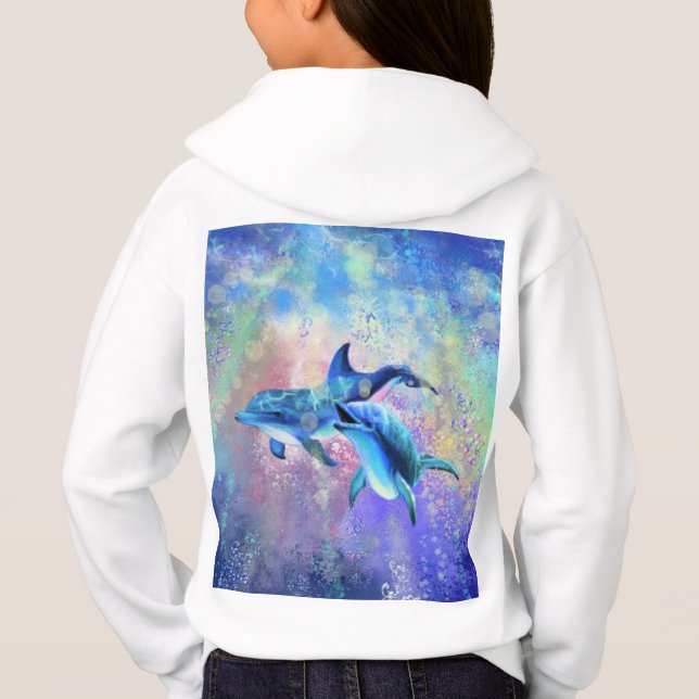 Dolphin Couple Hoodie happy Family (Back)