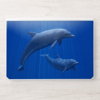 Dolphin Couple Hp Laptop Skin by FantasyCases at Zazzle