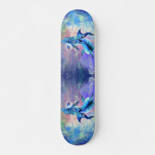 Dolphin Couple - Love - Happy Skateboard
