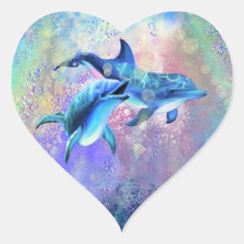 Dolphin Couple Sticker _ Painting