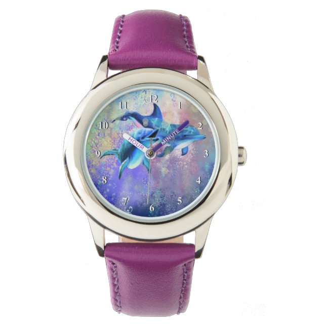 Dolphin Couple Watch Happy Family (Front)