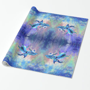 Dolphin Couple Wrapping Paper