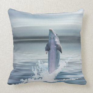 Dolphin Custom Throw Pillow 20" x 20"