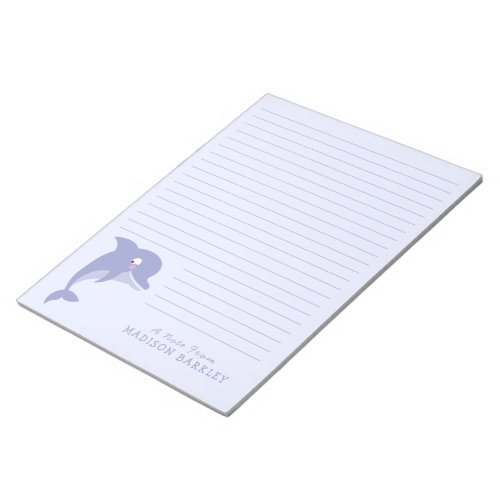 Dolphin Cute Kids Personal Stationary Notepad