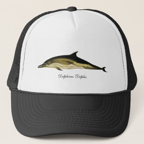 Dolphin Delphinus Delphis Vintage Marine Mammals  Trucker Hat