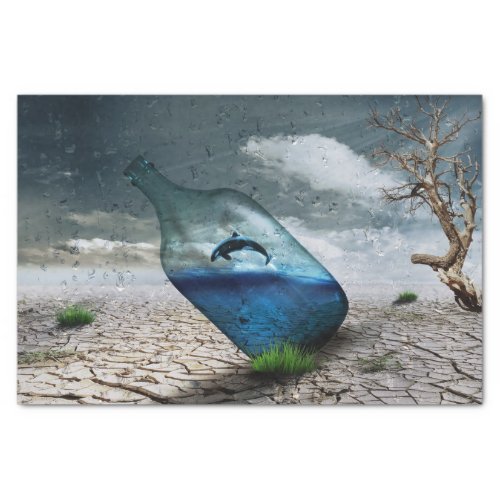 Dolphin Desert Decoupage Tissue Paper