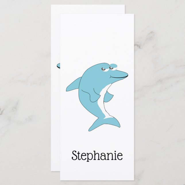 Dolphin Design Bookmark (Front/Back)