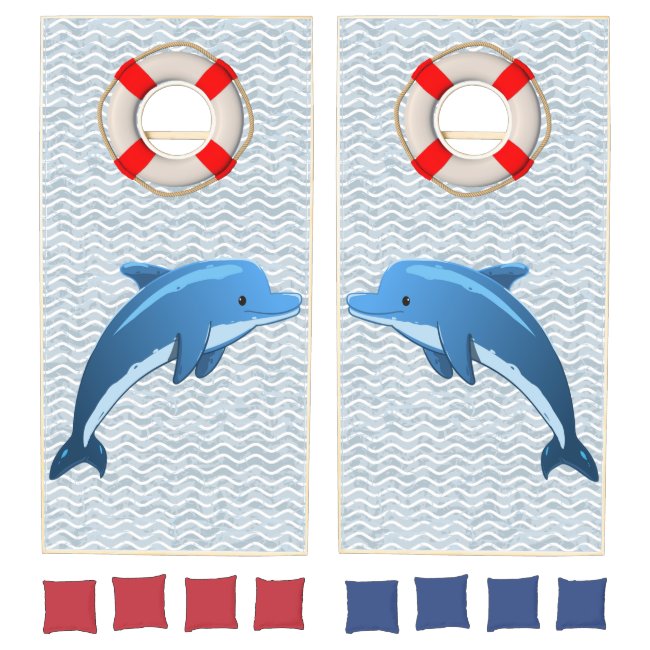 Dolphin Design Cornhole Set