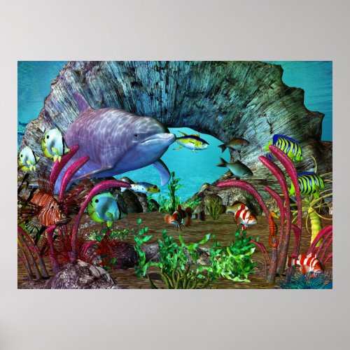 Dolphin Discovery 2 3D Aquarium Poster