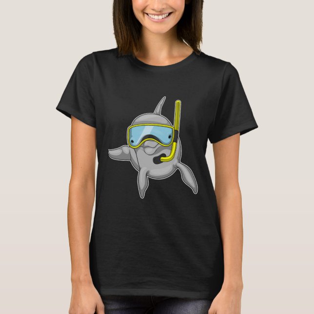 Dolphin Diver Snorkel T-Shirt (Front)