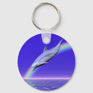 Dolphin Diving with Rainbow Keychain