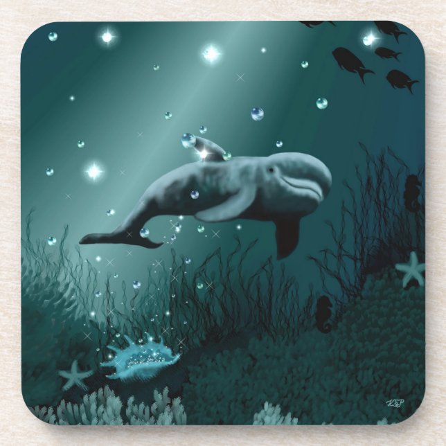 Dolphin Dream Drink Coaster (Front)