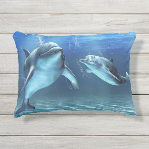 Dolphin Dream Outdoor Accent Pillow