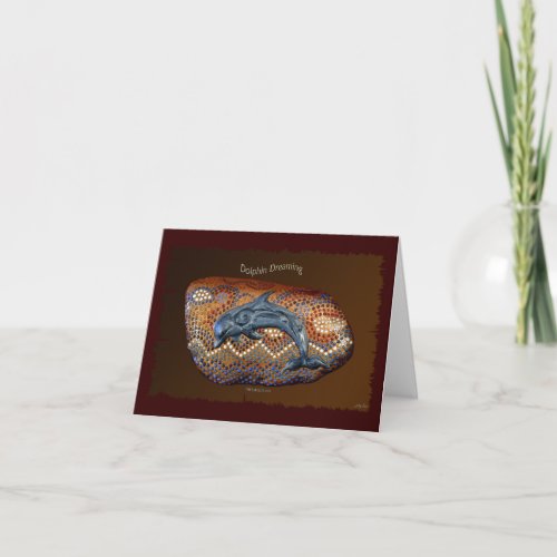 DOLPHIN DREAMING Aboriginal Art Note Card