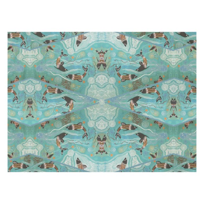 Dolphin Dreaming Aboriginal Art Tablecloth Zazzle Com