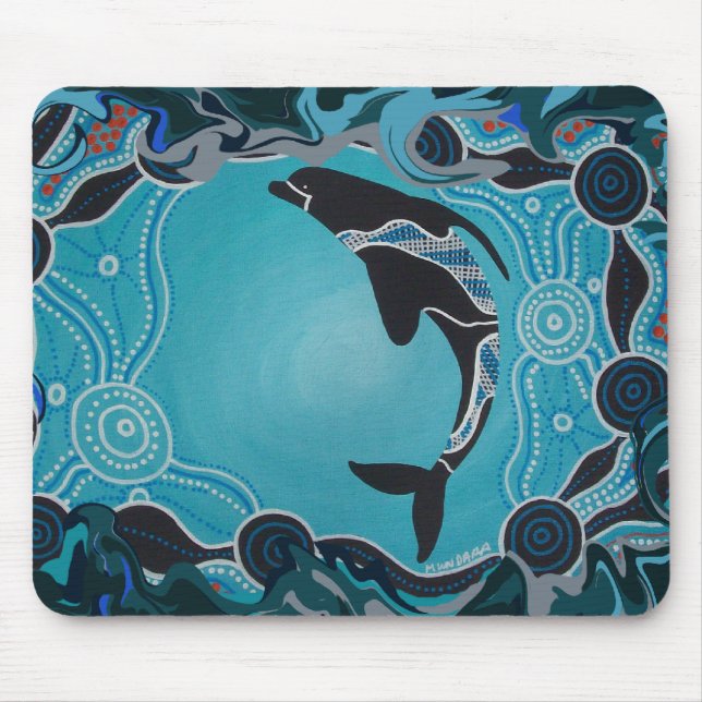 Dolphin Dreaming Mouse Mat (Front)