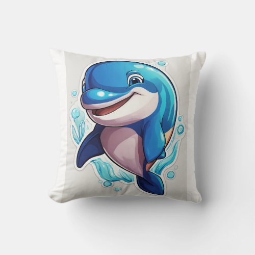 Dolphin Dreams Printed Pillows of Oceanic Bliss