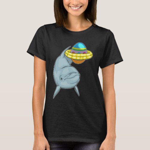 Dolphin Easter Easter egg Swimming T_Shirt