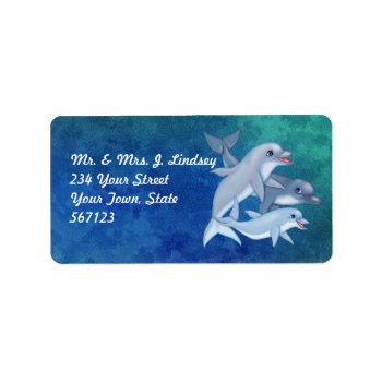 Dolphin Family Address Labels by Spice at Zazzle