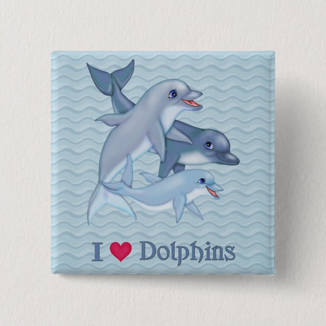 Dolphin Family Button (Front)