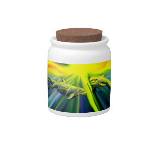 Dolphin Family in the Sunshine Candy Jar
