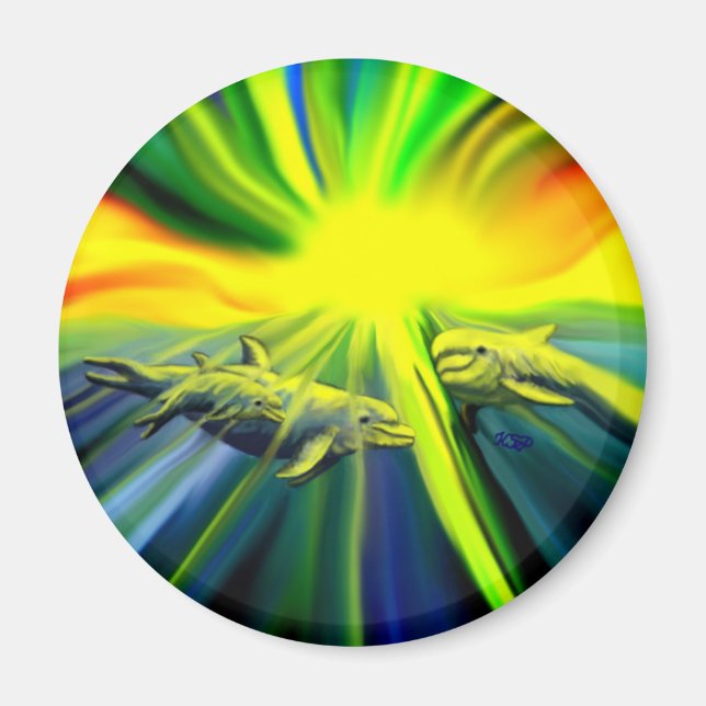 Dolphin Family in the Sunshine Magnet (Front)