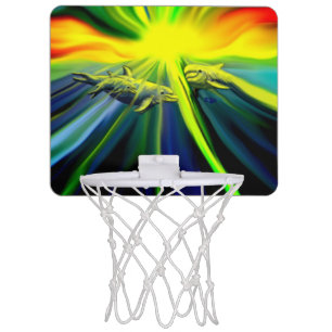 Dolphin Family in the Sunshine Mini Basketball Hoop
