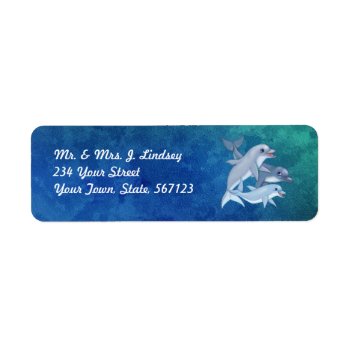 Dolphin Family Labels by Spice at Zazzle
