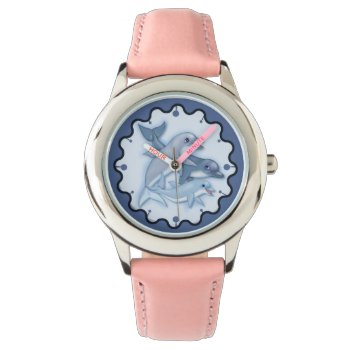 Dolphin Family Swimming Watch by Spice at Zazzle