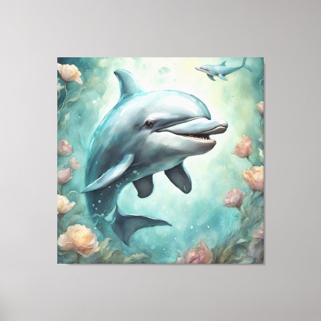Dolphin Fantasy 8 Canvas Print (Front)