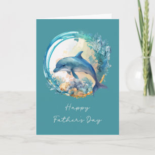 Dolphin Father's Day Make a Splash in Ocean Card
