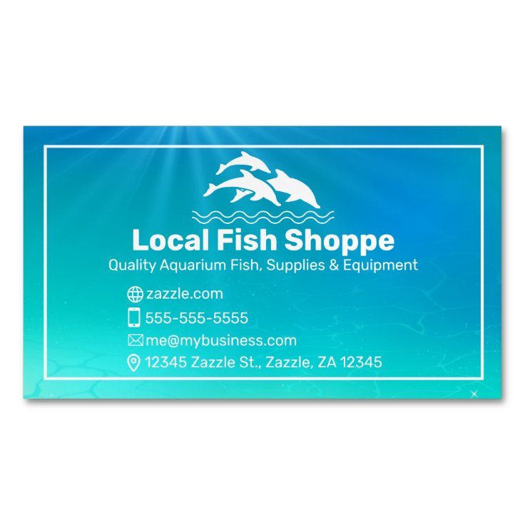 Dolphin, Fish aquarium Shop Business Card Zazzle