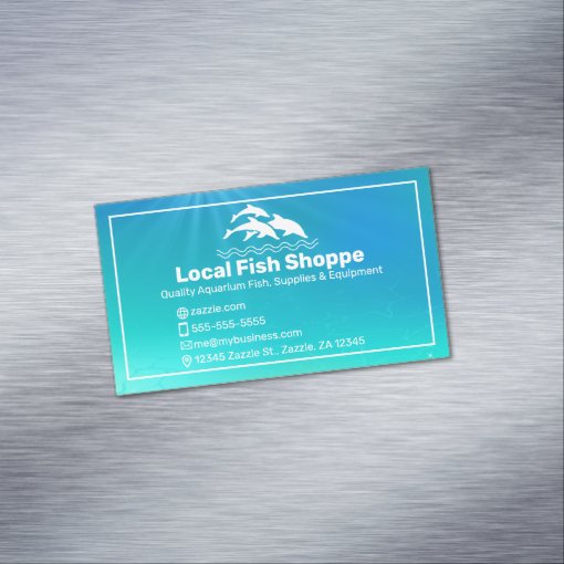 Dolphin, Fish aquarium Shop Business Card Zazzle