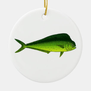 Dolphin Fish - Dorado - Mahi Mahi Ceramic Ornament