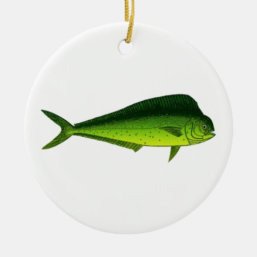 Dolphin Fish _ Dorado _ Mahi Mahi Ceramic Ornament