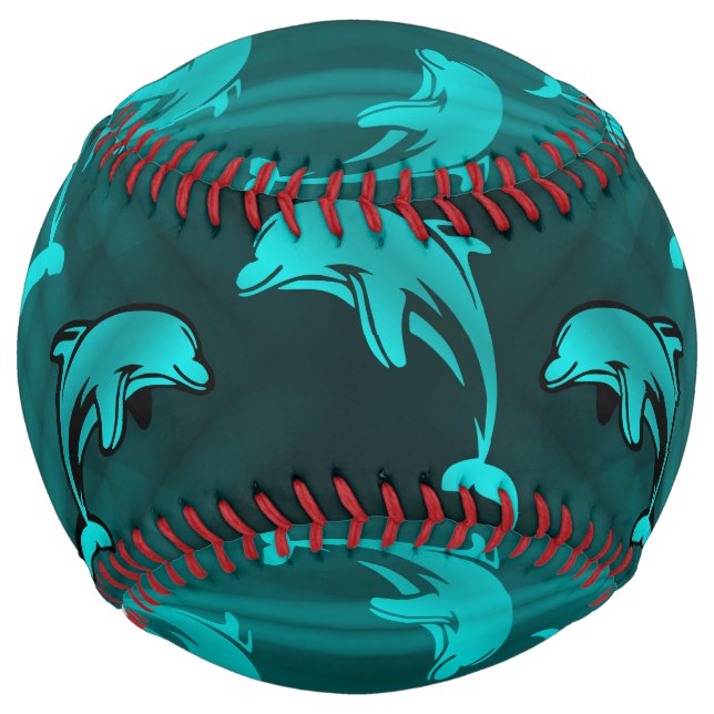 dolphin, fish, nature, aquatic, design, beautiful, softball (Front)