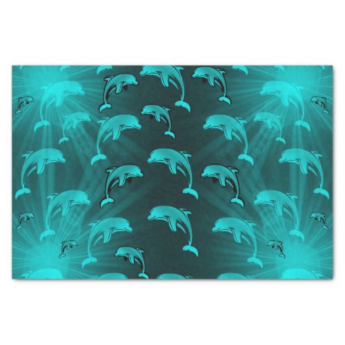 dolphin fish nature aquatic design beautiful tissue paper
