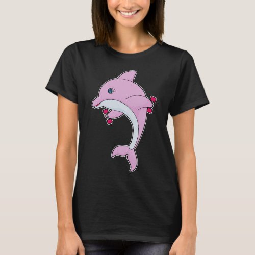 Dolphin Fitness Dumbbell T_Shirt