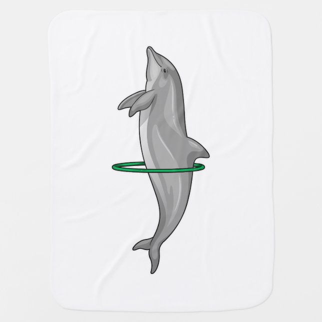 Dolphin Fitness tires Sports Baby Blanket (Front)