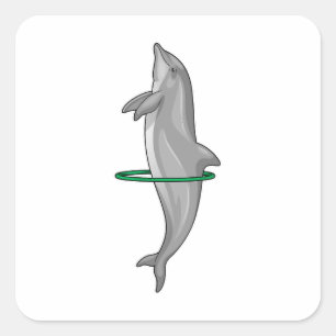 Dolphin Fitness tires Sports Square Sticker