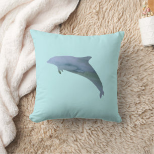 Dolphin Florida Animal Painting Throw Pillow