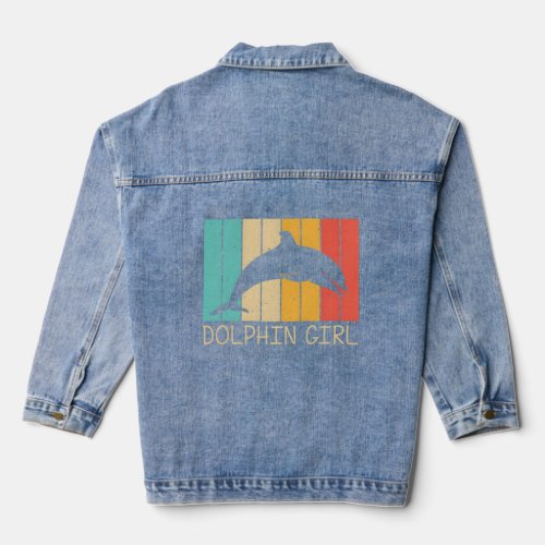 Dolphin For Dolphins Beluga Whale Sea Animal  Denim Jacket
