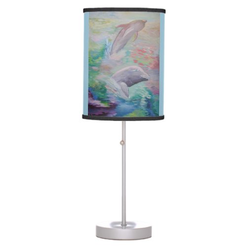 Dolphin friendship table lamp