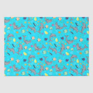 Dolphin Fun Ocean Party  Tissue Paper